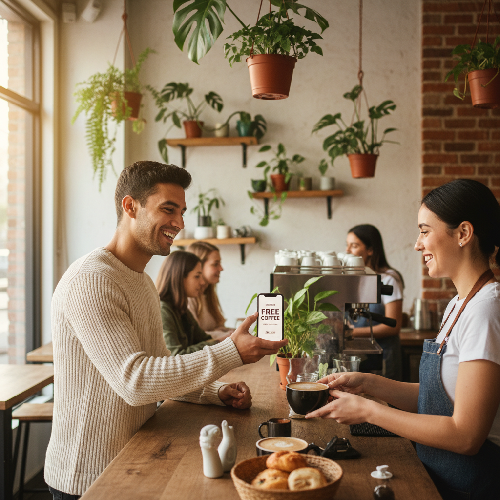 Persona canjeando recompensas con bakanes